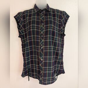 5cm Plaid 90s Grunge Dark Academia Punk Rock Top M